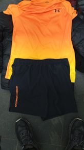 Short and t-shirt set tags still on