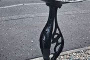 Classic vintage iron cast garden birdbath