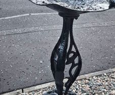 Classic vintage iron cast garden birdbath