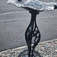 Classic vintage iron cast garden birdbath