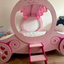 Girls pink car bed, princess fairytale Image 4