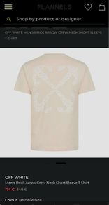 OFF WHITE Men's Brick Arrow Crew Neck Short Sleeve T-Shirt