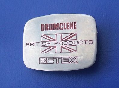 DRUMCLENE BETEX motor garage product promotional enamel badge (early 1980's)