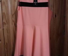 Coral and black Quiz dress