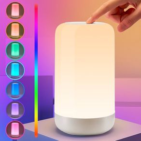 Rechargeable Lamp, RGB&10 Brightness Touch 1800mah Cordless & Rechargeable for Bedroom & Touch Lamps Portable Lamp for Bedroom,Night Light Kids Night Light Baby, Adult Gifts