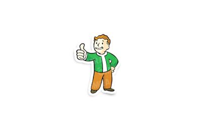 Buachaill An Taisce Irish Vault Boy Glossy Sticker 1-Pack