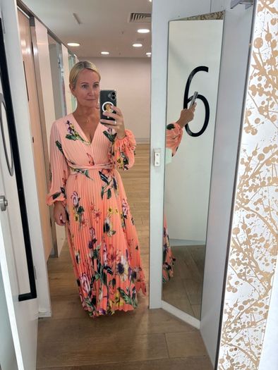 Edwina ibbotson maxi pleated floral dress