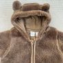 H&M All in One Brown Pram Suit with Ears 2-4 months & Knit Cardigan 4-6 months Image 3