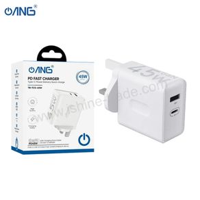 Fast Charger ANG TB-TCS 45W PD GaN Turbo Fast Charger Type C and USB A