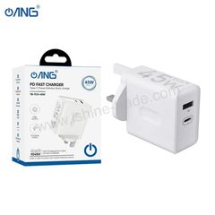 45W Fast Charge ANG Twin Port Type-C & USB PD GaN 45W Fast Charger