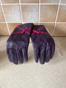 Ladies Leather lined Purple/Pink Glives Medium