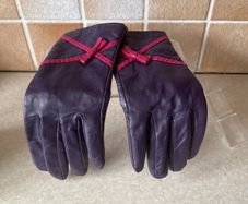 Ladies Leather lined Purple/Pink Glives Medium