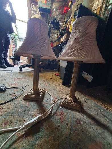 antique lamps pair