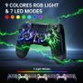 Wireless Controller for PS4 with Touch Pad Hall joystick 9 Lights 3.5MM Audio Jack Wireless Controller for PS4 PS3 PS5 Pro Slim PC Image 5