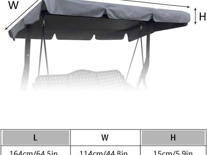 Canopy Garden Swing Seat Chair, Swing Chair Canopy Replacement, Swing Canopy Cover, Waterproof/UV Resistant Cover Patio Hammock Cover Top Garden Outdoor (FREE POSTAGE)