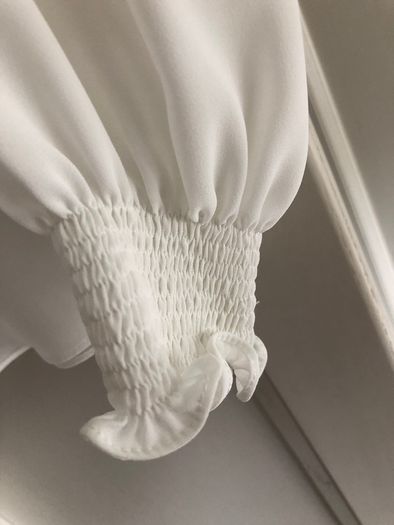 Long sleeve white lace blouse