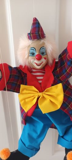 Vintage Clown String Puppet.