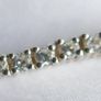Vintage Sterling Silver 925 Tennis Bracelet  Cubic Zirconia Graduated Flexible Bangle Bracelet 16,7g Image 4