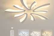 Ceiling Light Dimmable, LED Ceiling Lighting 48W 5400LM, 3000K-6500K, Acrylic Modern Lighting Fixture with Remote Control for Living Room Bedroom