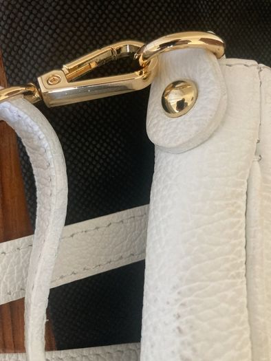White Leather Shoulder/Crossbody Bag