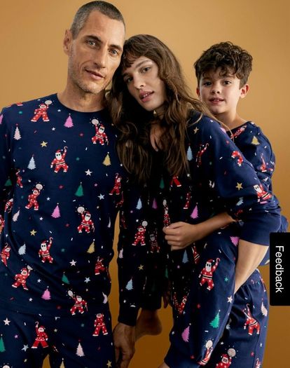 Marks & Spencer Disco Santa family pyjamas Age 1-2 EUC