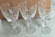 Set VTG Webb Corbett Crystal 3 Piece Liqueur Sherry glasses