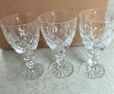 Set VTG Webb Corbett Crystal 3 Piece Liqueur Sherry glasses