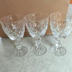 Set VTG Webb Corbett Crystal 3 Piece Liqueur Sherry glasses