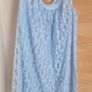 Vintage 1970s Baby Blue Lace Nightdress and Matching Robe Set  Size 30 Image 3