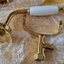 NEW Vintage Gold Colour Brass Bathroom Bath Tub Mixer Tap with Hand Shower Image 3