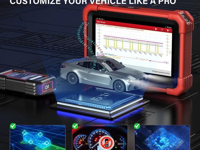 Launch X431 CRP919X BT Bidirectional Car Diagnosis Tool DBSCar VII VCI connector