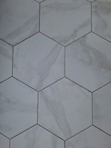 Hexagonal floor tiles