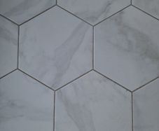 Hexagonal floor tiles