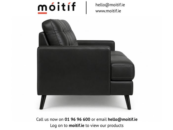 Black 2-Seater Sofa