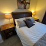 Beautiful Queen Sized solid sleigh mahogany bed Image 2