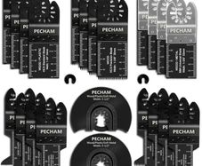 NEW SALE 24PCS Multi Tool Blade Universal Wood Metal Oscillating Multitool Quick Release Saw Blades Fit Fein Multimaster, Ryobi, Milwaukee, Bosch, Dremel, Dewalt, Rockwell, Makita