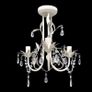 Crystal Pendant Ceiling Lamp Chandeliers 2 pcs Elegant White Image 4