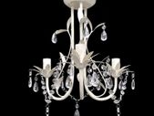 Crystal Pendant Ceiling Lamp Chandeliers 4 pcs Elegant White