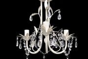 Crystal Pendant Ceiling Lamp Chandeliers 4 pcs Elegant White