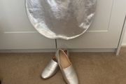 Clarks Silver leather bag  and shoes