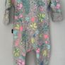 Bonds girls Daydream grey Floral Pink zip wondersuit size 0-3 months very good condition Image 2