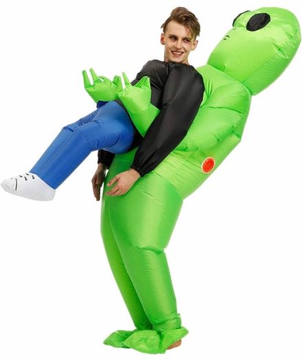 Inflatable Alien Costume, Fancy Dress Men Adult, Alien Abduction Costume, Mascot Party Costume Cosplay Outfit Adult