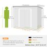 Garden Storage Shed w/ window Double Door Green Image 3