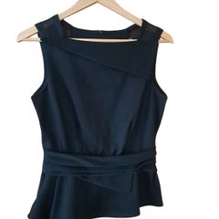 Karen Millen belted Peplum Top NWoT