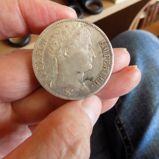 France 1811 A,  Crown.5 Francs.Napoleon Bonaparte.90% Silver.
