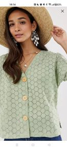 asos green top uk 6