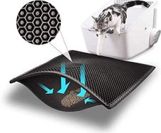 Waterproof Pet Cat Litter Mat Double Layer Pet Litter Box Mat Non-slip Sand Cat Pad Washable Bed Mat Clean Pad Products