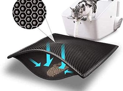 Waterproof Pet Cat Litter Mat Double Layer Pet Litter Box Mat Non-slip Sand Cat Pad Washable Bed Mat Clean Pad Products