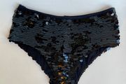 Vintage Leg Avenue Black Sequin Hotpants Size S