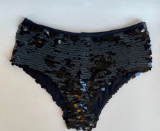 Vintage Leg Avenue Black Sequin Hotpants Size S